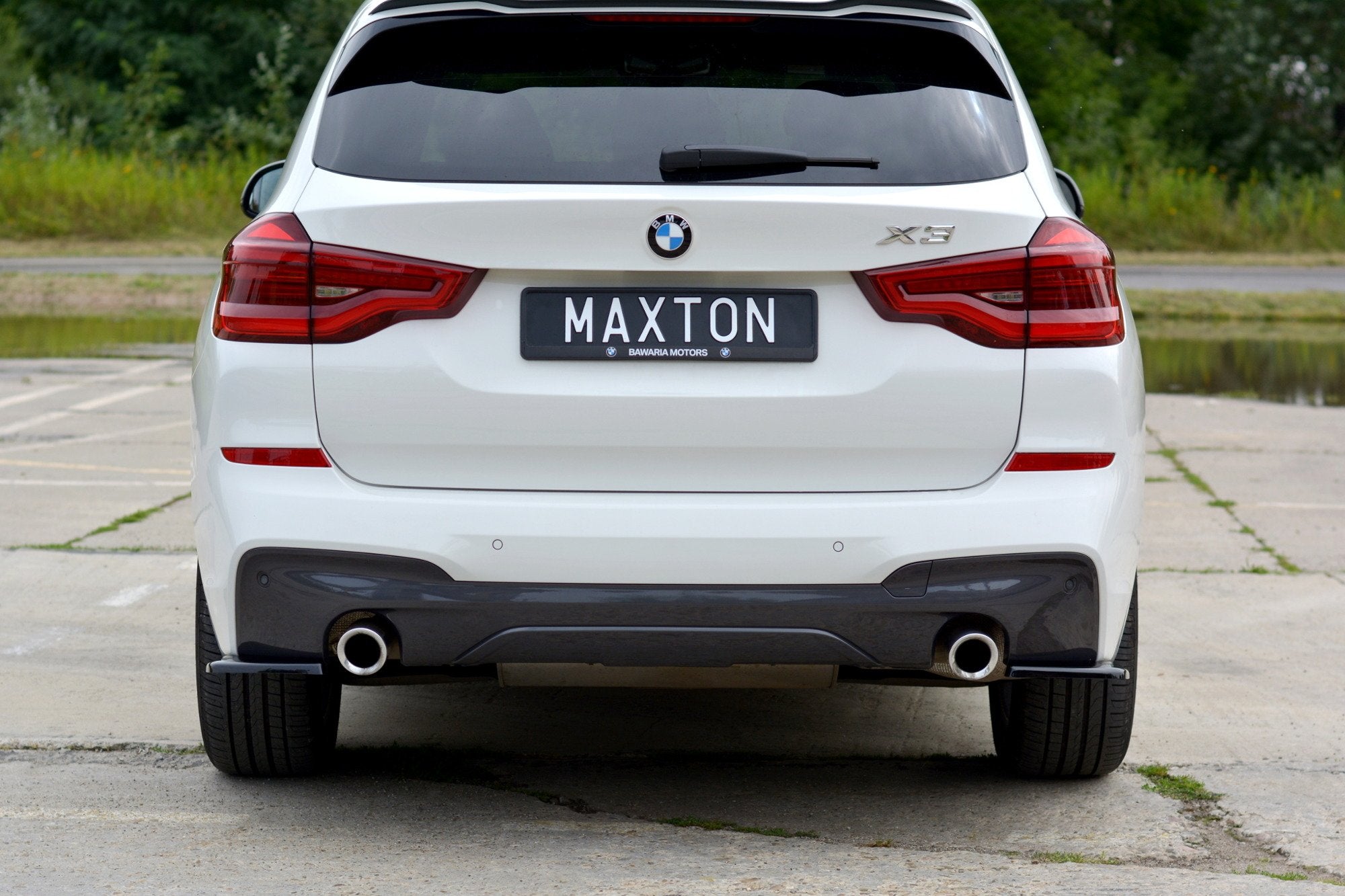 Rear-Side-Splitters-For-BMW-X3-G01-M-Pack---Gloss-Black