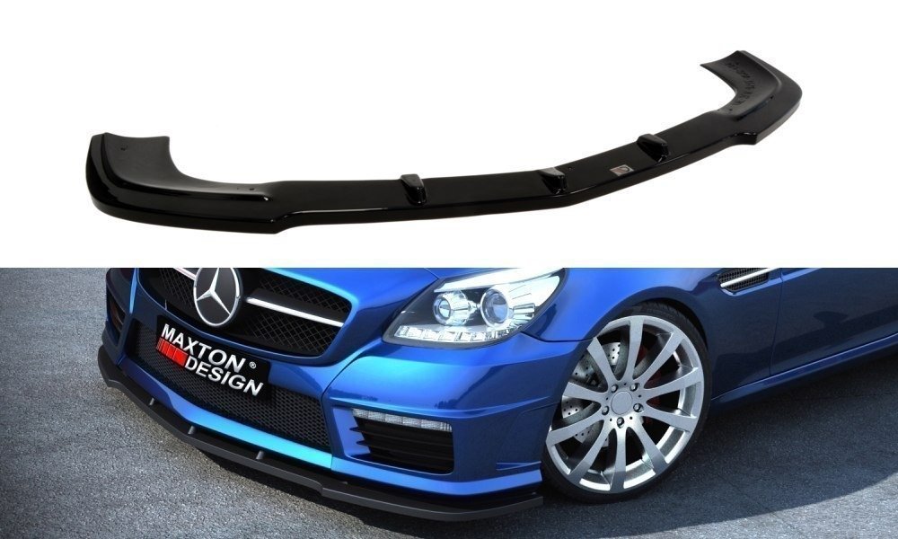 Front-Splitter-Mercedes-SLK-R172-Standard/AMG---Gloss-Black