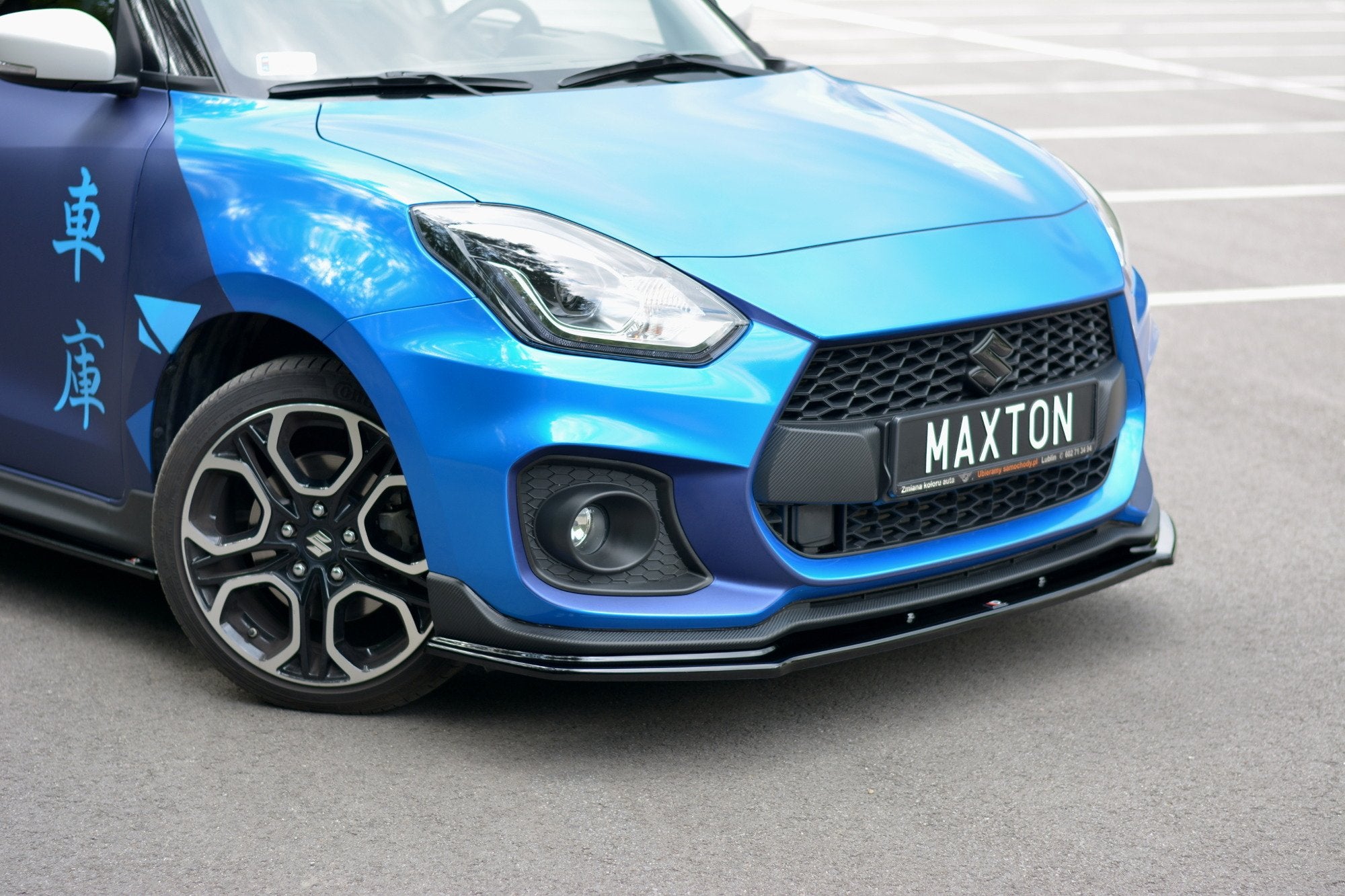 Front-Splitter-V.1-Suzuki-Swift-6-Sport---Gloss-Black