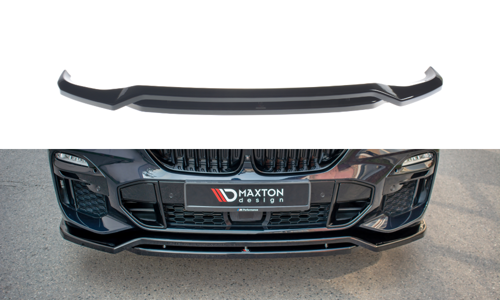 Front-Splitter-For-BMW-X5-G05-M-Pack---Gloss-Black