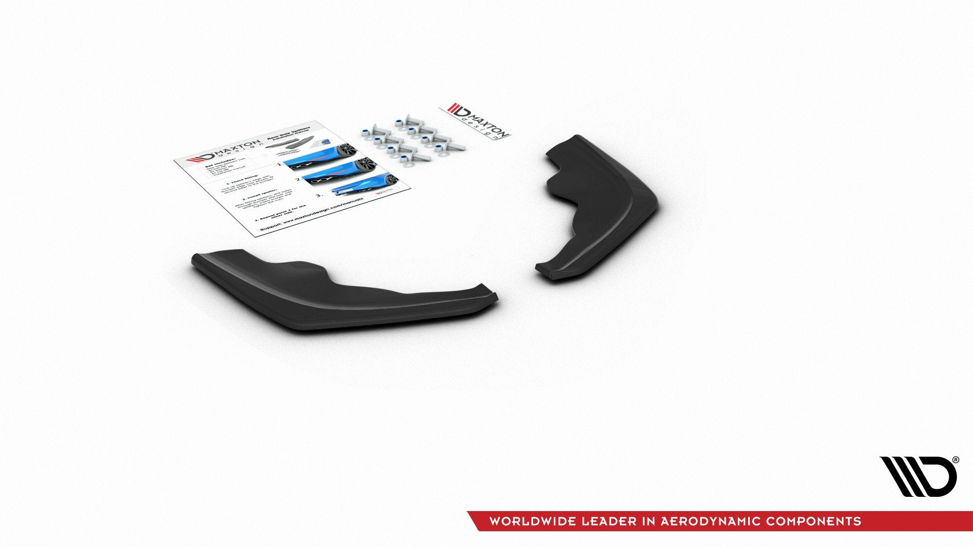 Rear-Side-Splitters-V.2-For-BMW-1-F40-M-Pack---Gloss-Black