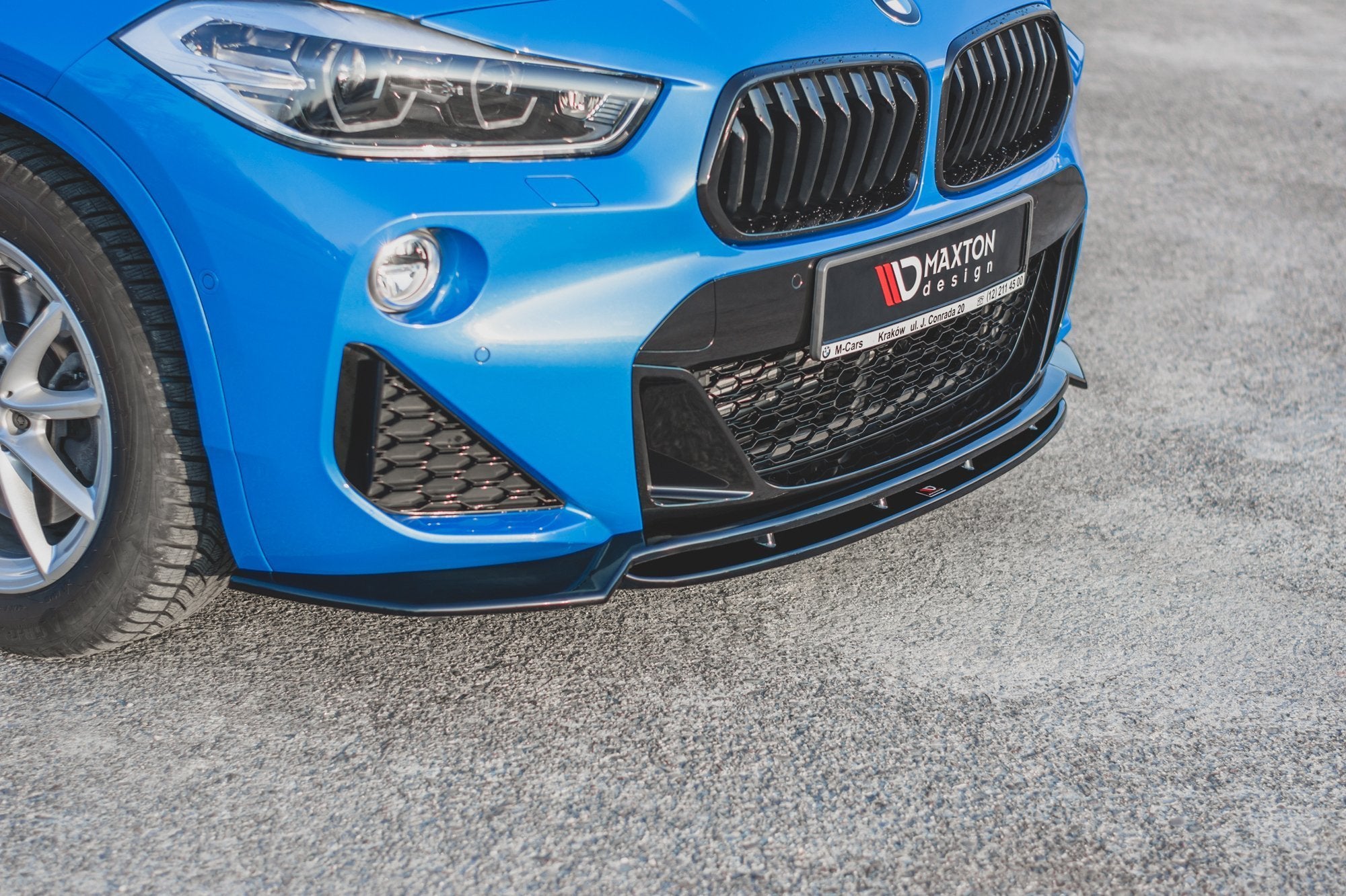 Front-Splitter-For-BMW-X2-F39-M-Pack---Gloss-Black