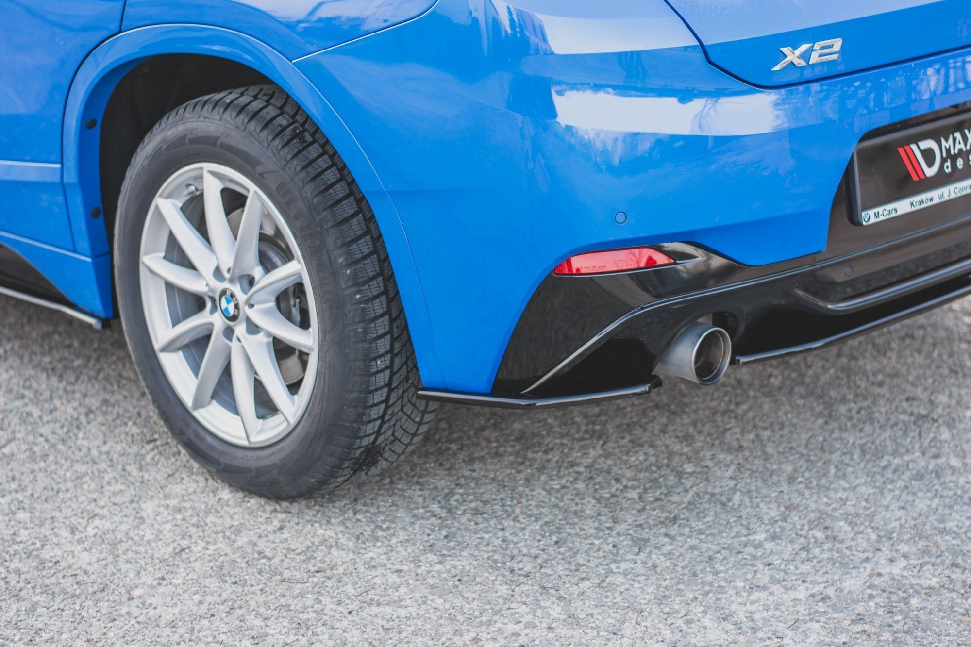 Rear-Side-Splitters-For-BMW-X2-F39-M-Pack---Gloss-Black