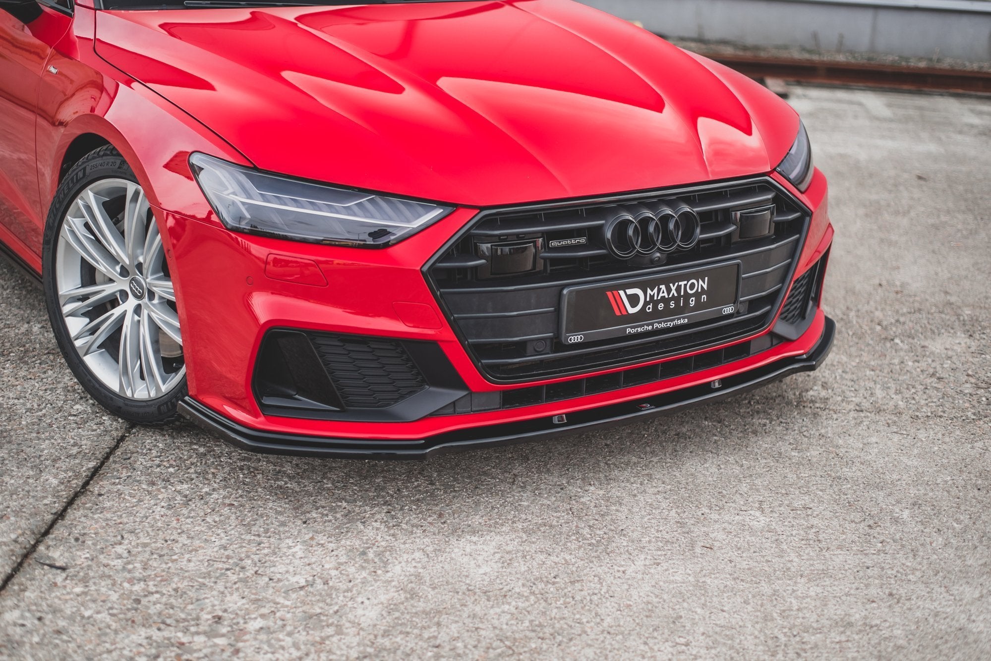 Front-Splitter-V.2-Audi-A7-C8-S-Line-/-S7-C8---Gloss-Black