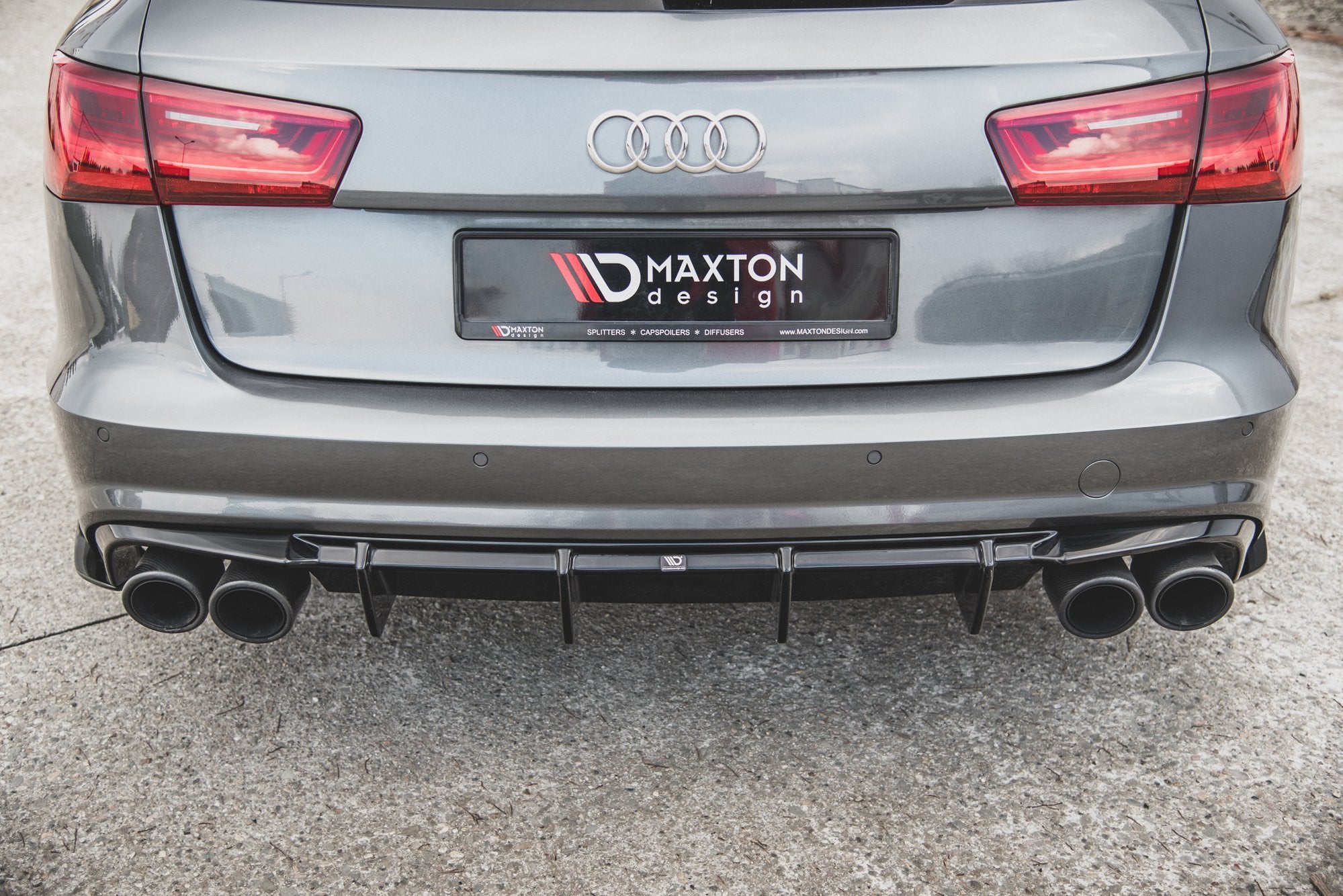 Rear-Valance-Audi-S6-/-A6-S-Line-C7-FL---Gloss-Black
