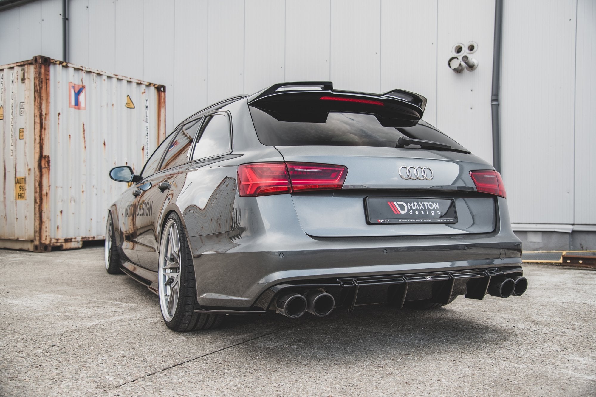 Rear-Valance-Audi-S6-/-A6-S-Line-C7-FL---Gloss-Black