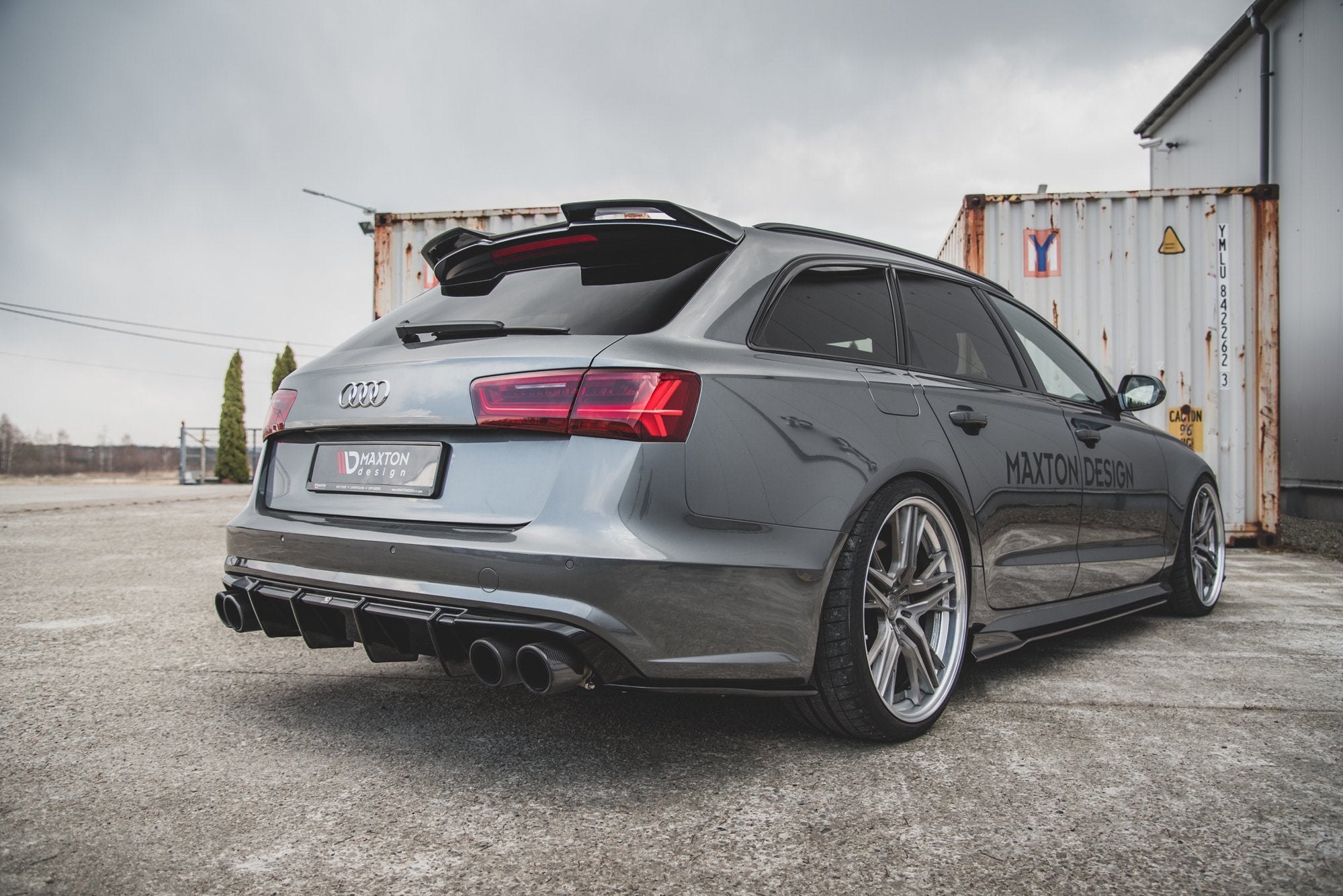 Rear-Valance-Audi-S6-/-A6-S-Line-C7-FL---Gloss-Black