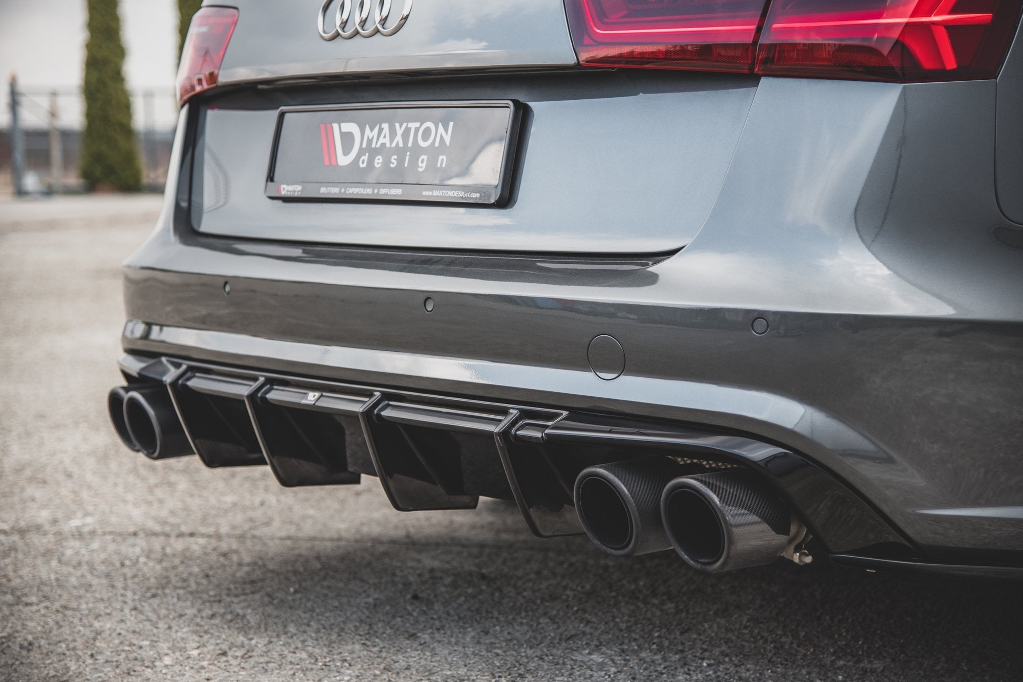 Rear-Valance-Audi-S6-/-A6-S-Line-C7-FL---Gloss-Black