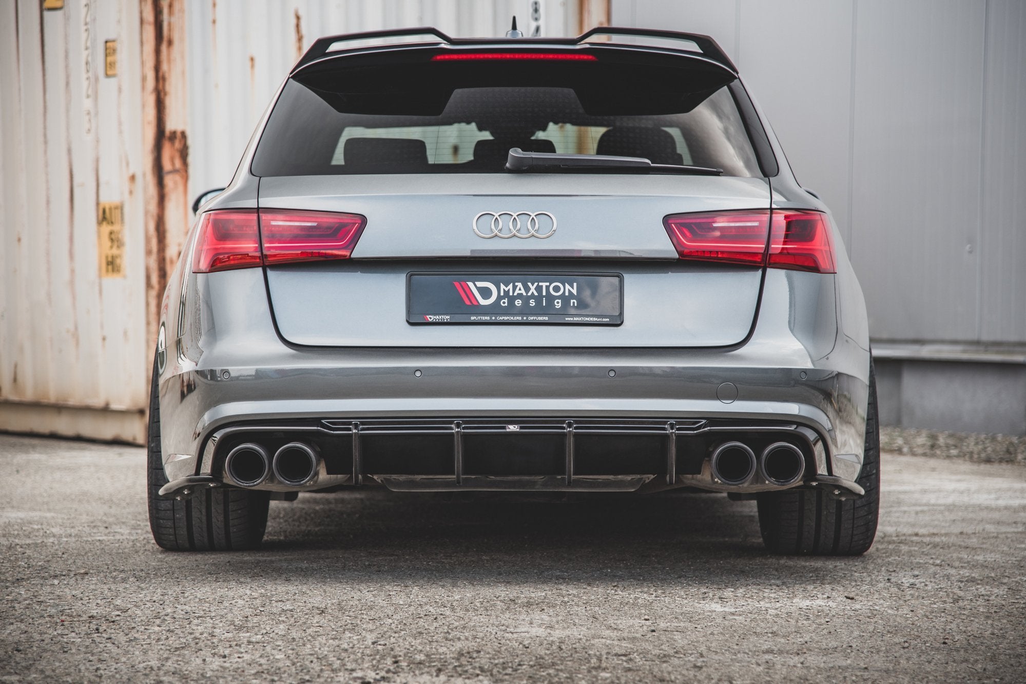 Rear-Valance-Audi-S6-/-A6-S-Line-C7-FL---Gloss-Black