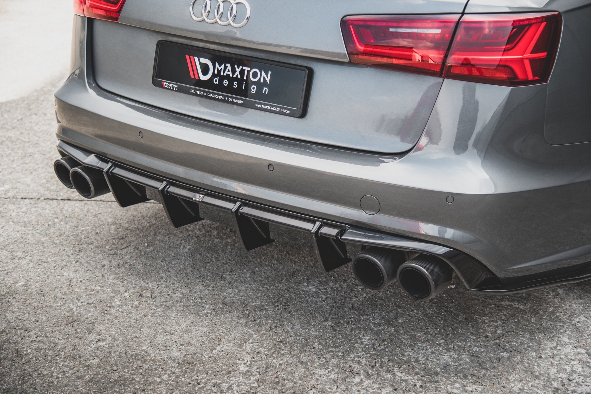 Rear-Valance-Audi-S6-/-A6-S-Line-C7-FL---Gloss-Black