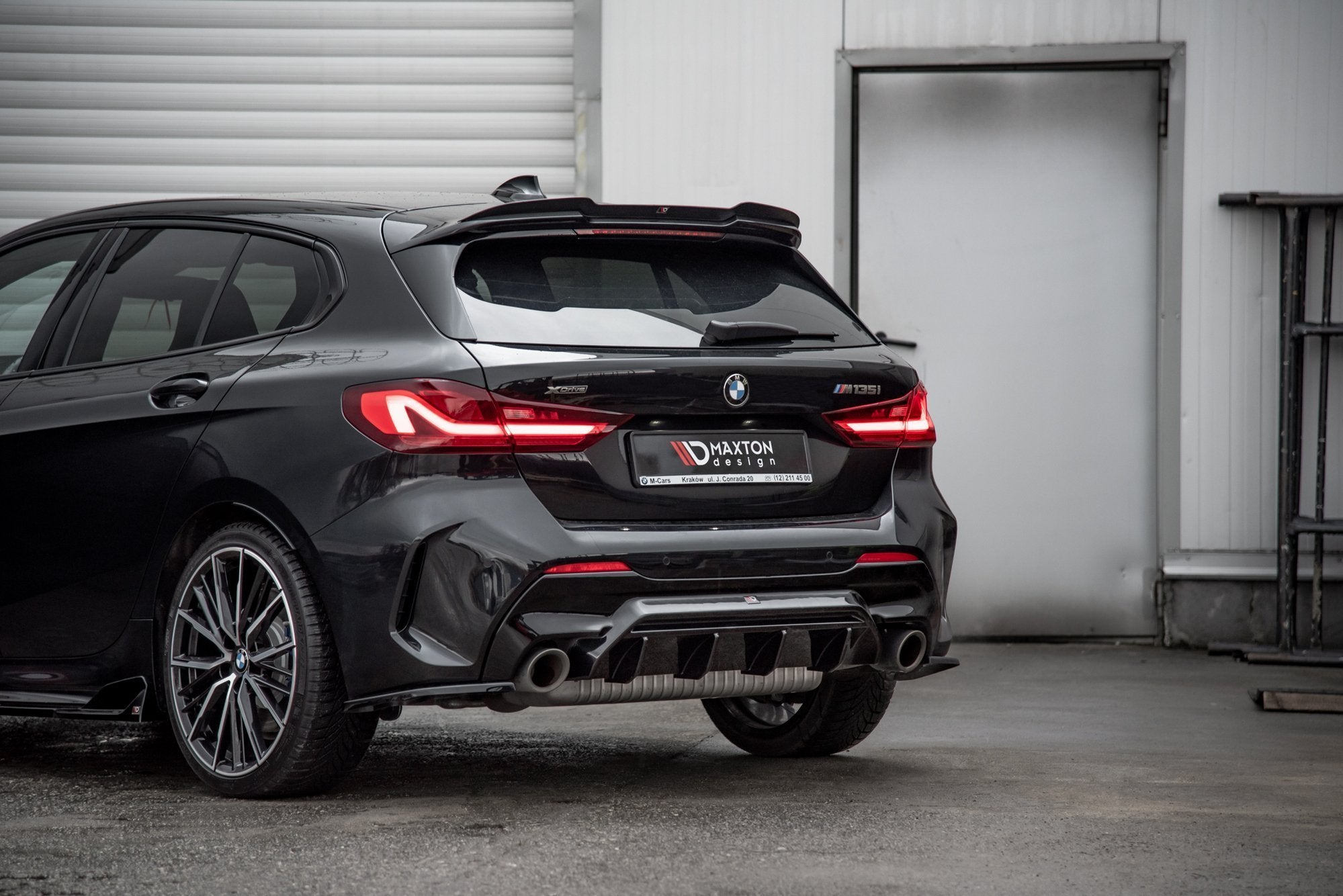 Rear-Valance-V.1-For-BMW-1-F40-M-Pack/-M135I---Gloss-Black