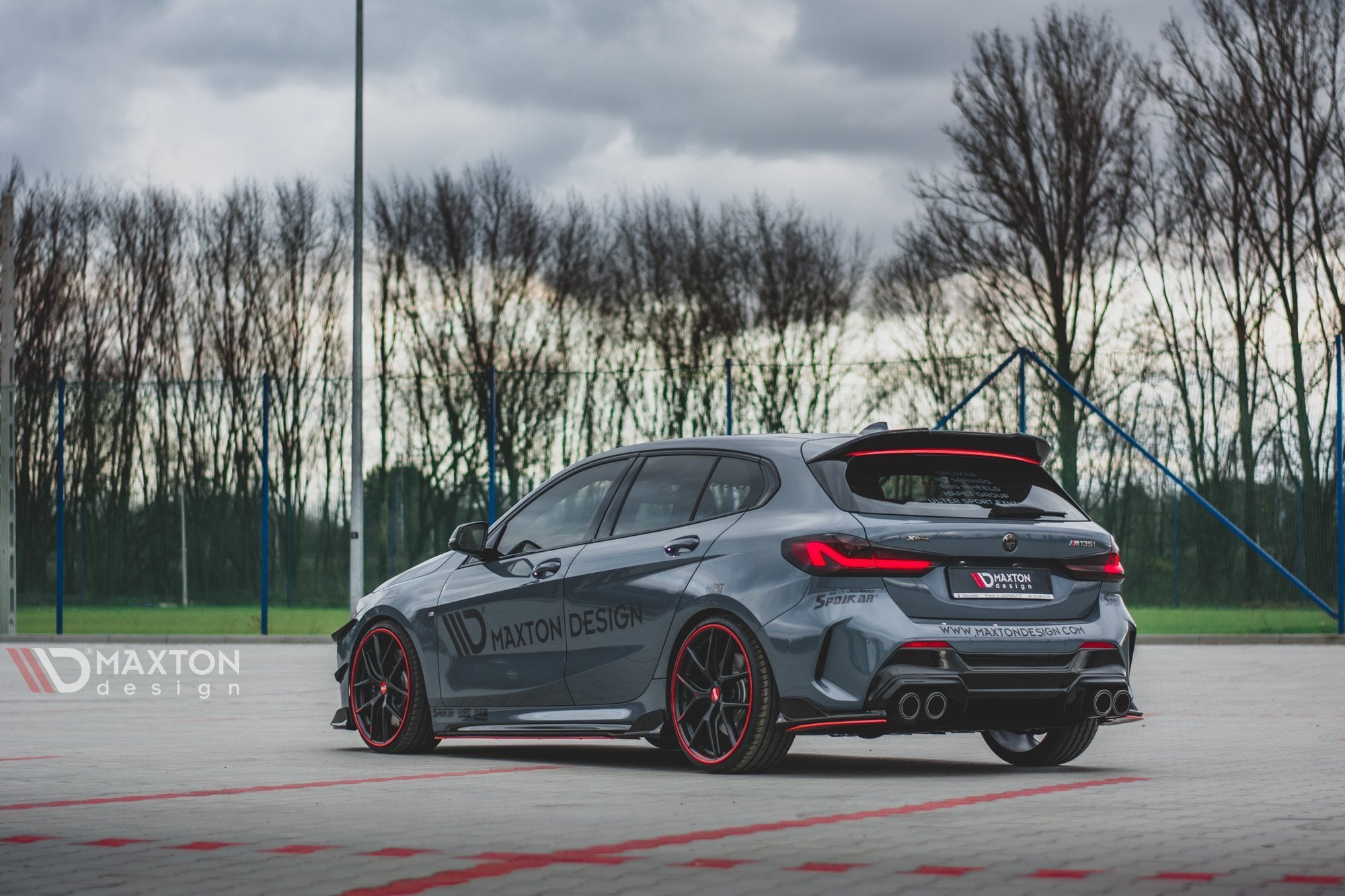 Rear-Valance-V.2-For-BMW-1-F40-M-Pack/-M135I---Gloss-Black