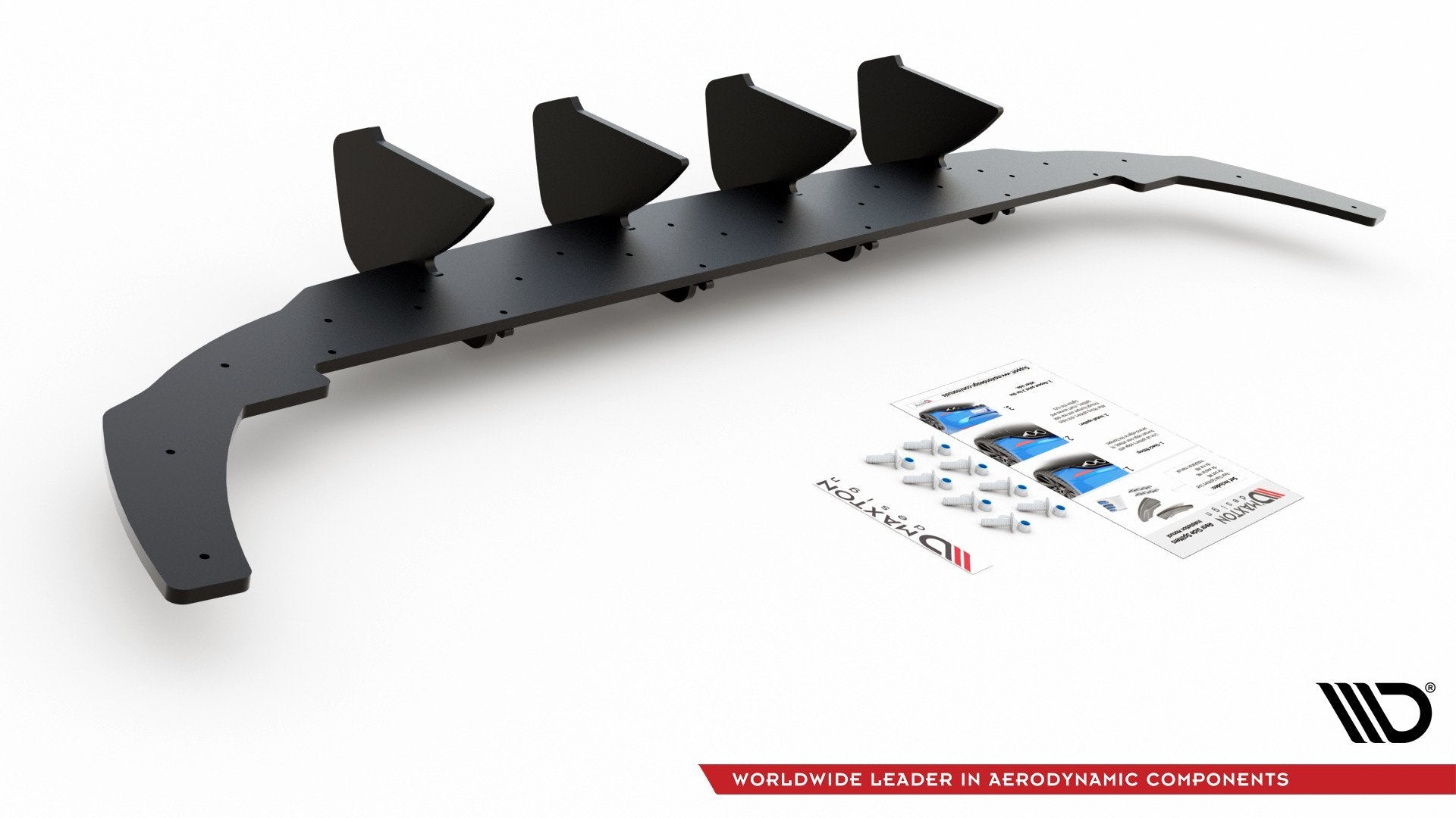 Racing-Durability-Rear-Diffuser-V.1-VW-Golf-8---Red-Line