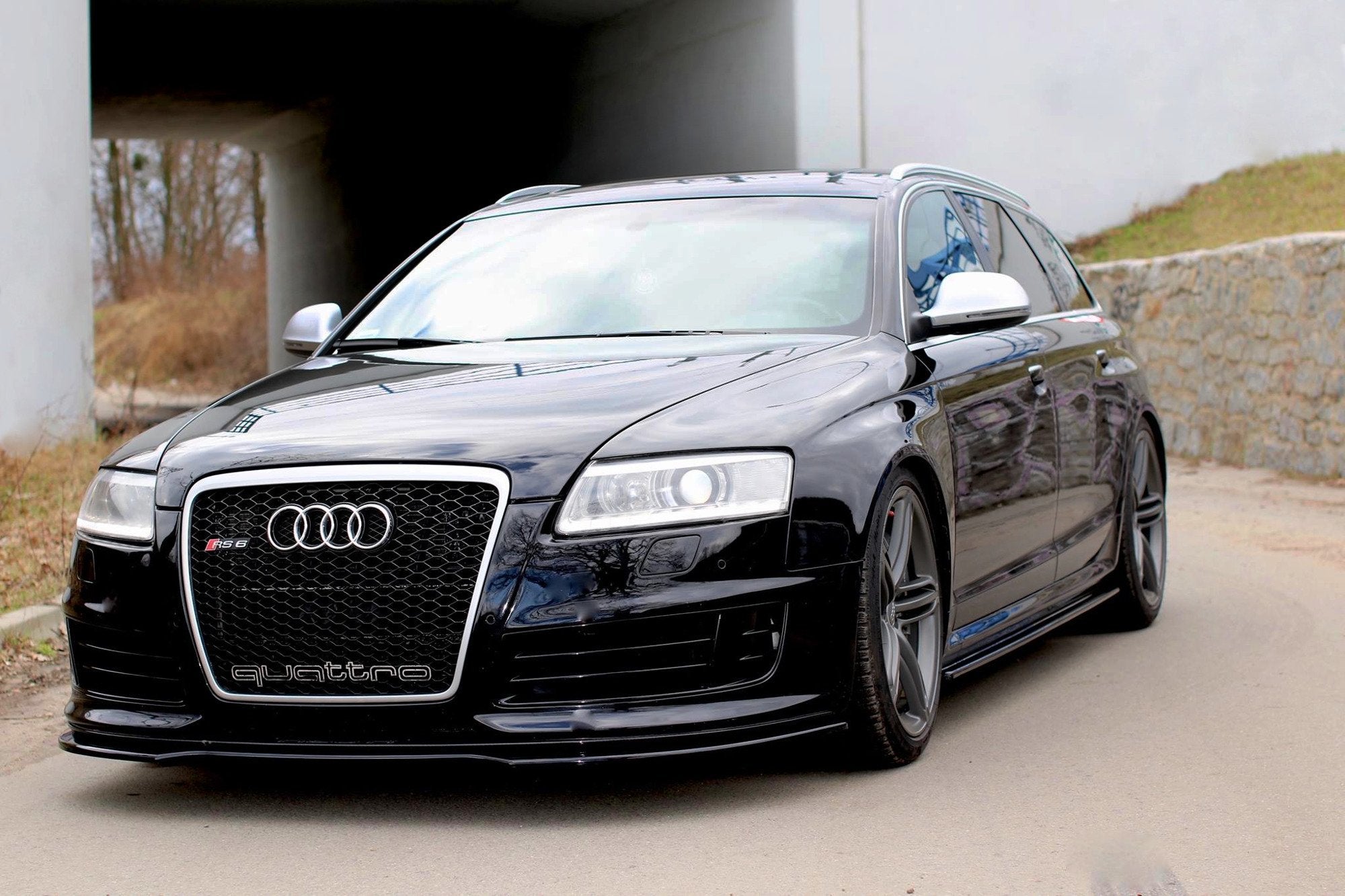 Side-Skirts-Diffusers-Audi-RS6-C6---Gloss-Black