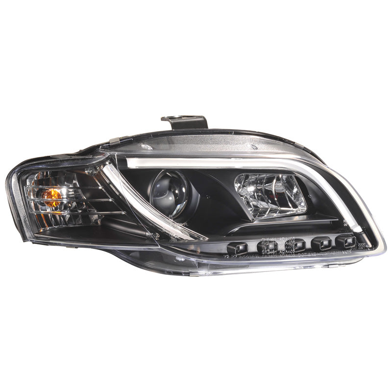 Audi-A4-B7-04-03-Headlights-Tube-Light-DRL-Black