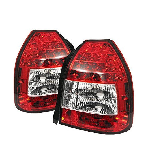 Honda-Civic-Vi-HB-(EJ,-EK)-95-01-Set-Led-Tail-Lights-Red/Cle